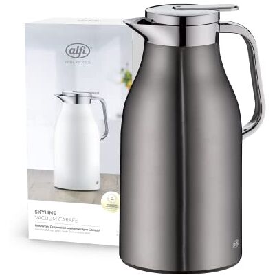 ALFI SKYLINE 1,5 l, Cool Grey, dzbanek izolacyjny ze stali nierdzewnej z higieniczną wkładką ze szkła hartowanego, zakręcane zamknięcie z wygodnym przyciskiem, ergonomiczny uchwyt, jedną ręką, idealny ALFI SKYLINE 1,5 l, Cool Grey, dzbanek izolacyjny ze stali nierdzewnej z higieniczną wkładką ze szkła hartowanego, zakręcane zamknięcie z wygodnym przyciskiem, ergonomiczny uchwyt, jedną ręką, idealny