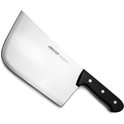 Arcos Nóż kuchenny Cleaver Knife Butcher Knife. ostrze ze stali Nitrum o długości i. uchwyt z (POM) w kolorze czarnym (i). seria Universal. kolor czarny. Arcos Nóż kuchenny Cleaver Knife Butcher Knife. ostrze ze stali Nitrum o długości i. uchwyt z (POM) w kolorze czarnym (i). seria Universal. kolor czarny.