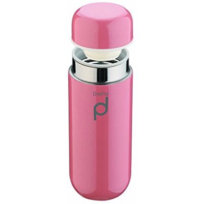 Drink Pod próżniowo izolowana butelka na kapsułkę pod napojem, stal nierdzewna, różowa, 200 ml Drink Pod próżniowo izolowana butelka na kapsułkę pod napojem, stal nierdzewna, różowa, 200 ml