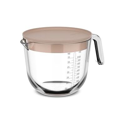 Mepal Szklany Dzbanek z Miarką i Pokrywką Chef it, Łatwa do Odczytania Skala, Bezpieczny w Mikrofalówce i Piekarniku, Nadaje się do Zmywarki, 1000 ml, Coral Mepal Szklany Dzbanek z Miarką i Pokrywką Chef it, Łatwa do Odczytania Skala, Bezpieczny w Mikrofalówce i Piekarniku, Nadaje się do Zmywarki, 1000 ml, Coral
