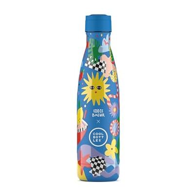 Cool Bottles Butelka na wodę ze stali nierdzewnej, butelka termiczna 500 ml, zimne napoje 36 godzin i gorące 18 godzin, wykończenie nadrukiem 3D, bez BPA Cool Bottles Butelka na wodę ze stali nierdzewnej, butelka termiczna 500 ml, zimne napoje 36 godzin i gorące 18 godzin, wykończenie nadrukiem 3D, bez BPA