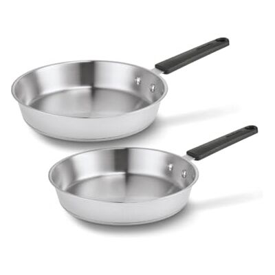 Brabantia Enjoyment Zestaw 2 patelni ze stali nierdzewnej 90% z recyklingu Ø 24 i 28 cm Wszystkie palniki kompatybilne indukcyjnie Brabantia Enjoyment Zestaw 2 patelni ze stali nierdzewnej 90% z recyklingu Ø 24 i 28 cm Wszystkie palniki kompatybilne indukcyjnie