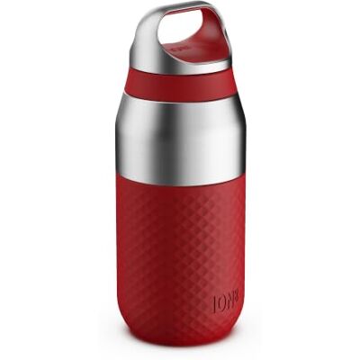 Ion8 PRIMO ROAM Butelka Termiczna 320 ml (11 oz) Szczelna Stal Nierdzewna, Powłoka Ceramiczna, Izolacja Próżniowa do Ciepłych i Zimnych Napojów, Można Myć w Zmywarce, Czerwony Ion8 PRIMO ROAM Butelka Termiczna 320 ml (11 oz) Szczelna Stal Nierdzewna, Powłoka Ceramiczna, Izolacja Próżniowa do Ciepłych i Zimnych Napojów, Można Myć w Zmywarce, Czerwony