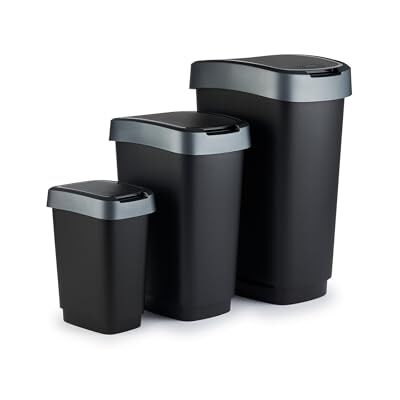 Rotho - Twist - 10L 25L 50L - Zestaw Koszy na Śmieci Rotho - Twist - 10L 25L 50L - Zestaw Koszy na Śmieci