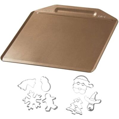 Zenker 9943950 Prostokątna blacha do pieczenia z bochenkami do ciastek, blacha do pieczenia ciastek, blacha do pieczenia, stal, 35,9 x 32,8 x 2 cm Zenker 9943950 Prostokątna blacha do pieczenia z bochenkami do ciastek, blacha do pieczenia ciastek, blacha do pieczenia, stal, 35,9 x 32,8 x 2 cm