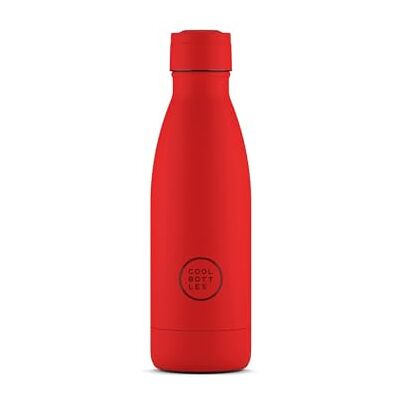 Cool Bottles Stainless Steel Water Bottle 350 ml Vivid Red 23,5 x 7 cm szczelna butelka termiczna zimne napoje 36 godzin i gorące napoje 18 godzin technologia Triple-Cool BPA Free Cool Bottles Stainless Steel Water Bottle 350 ml Vivid Red 23,5 x 7 cm szczelna butelka termiczna zimne napoje 36 godzin i gorące napoje 18 godzin technologia Triple-Cool BPA Free