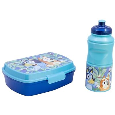 Stor Bluey 380 ml prostokątny pojemnik na lunch i butelka sportowa Stor Bluey 380 ml prostokątny pojemnik na lunch i butelka sportowa