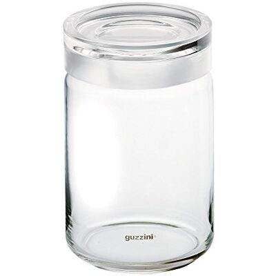 Guzzini Kitchen Active Design, szklany słoik XL z plastikową pokrywką nadającą się do recyklingu przezroczysty, 10,5 x wys. 22,5 cm 1500ml 28552200 Guzzini Kitchen Active Design, szklany słoik XL z plastikową pokrywką nadającą się do recyklingu przezroczysty, 10,5 x wys. 22,5 cm 1500ml 28552200