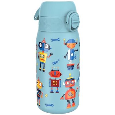 Ion8 Butelka na Wodę dla Dzieci ze Lekki Stali, 400 ml/13 oz, Nieocieplany, Szczelna, Łatwa do Otwarcia, Bezpieczny Zamek, Można Myć w Zmywarce, Składany Uchwyt, Łatwa w Czyszczeniu, Roboty Ion8 Butelka na Wodę dla Dzieci ze Lekki Stali, 400 ml/13 oz, Nieocieplany, Szczelna, Łatwa do Otwarcia, Bezpieczny Zamek, Można Myć w Zmywarce, Składany Uchwyt, Łatwa w Czyszczeniu, Roboty