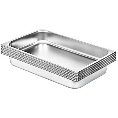 VEVOR InOX pojemnik na żywność Zestaw 6 naczyń do piekarnika ze stali nierdzewnej 8,5 l grubości 0,8 mm prostokątny pojemnik z efektem lustra do kuchni restauracji grillowych ciast VEVOR InOX pojemnik na żywność Zestaw 6 naczyń do piekarnika ze stali nierdzewnej 8,5 l grubości 0,8 mm prostokątny pojemnik z efektem lustra do kuchni restauracji grillowych ciast
