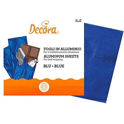 Decora 0796229 opakowanie 150 arkuszy aluminium niebieskie 200 g 20 x 20 cm, aluminium Decora 0796229 opakowanie 150 arkuszy aluminium niebieskie 200 g 20 x 20 cm, aluminium