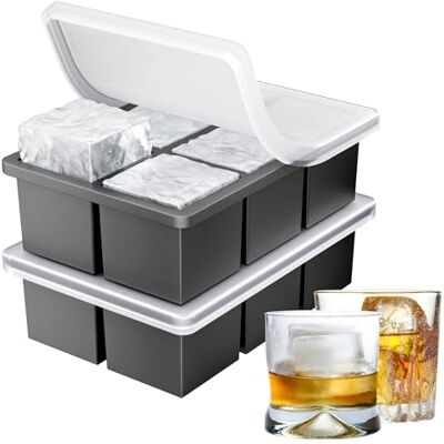 Ankway Silikonowa foremka do lodu Duża 2 sztuki, XXL Foremka do lodu z pokrywką na 5 cm 12 kostek lodu, bez BPA Premium Silikonowa foremka do lodu do schłodzonych napojów, whisky, koktajli Ankway Silikonowa foremka do lodu Duża 2 sztuki, XXL Foremka do lodu z pokrywką na 5 cm 12 kostek lodu, bez BPA Premium Silikonowa foremka do lodu do schłodzonych napojów, whisky, koktajli