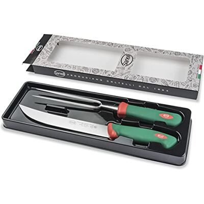 Sanelli Premana Professional, 2 sztuki BBQ, stal nierdzewna, zielono-czerwony Sanelli Premana Professional, 2 sztuki BBQ, stal nierdzewna, zielono-czerwony