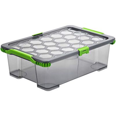 Rotho , Evo Total Protection, pudełko do przechowywania 30 l z pokrywką, tworzywo sztuczne (PP) BPA antracyt/przezroczyste, 30 l (59,0 x 39,5 x 18,5 cm) Rotho , Evo Total Protection, pudełko do przechowywania 30 l z pokrywką, tworzywo sztuczne (PP) BPA antracyt/przezroczyste, 30 l (59,0 x 39,5 x 18,5 cm)