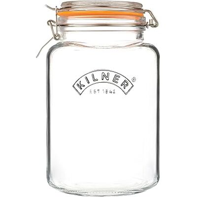 Kilner 3-litrowy kwadratowy słoik z klipsem Kilner 3-litrowy kwadratowy słoik z klipsem