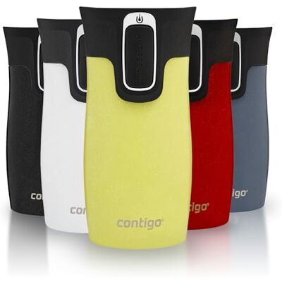 2203557 Contigo West Loop Mini Autoseal Kubek podróżny, ze stali nierdzewnej, termos próżniowy, szczelny kubek, kubek na kawę na wynos, z łatwą do czyszczenia pokrywką, bez BPA, Limelight, 300 ml 2203557 Contigo West Loop Mini Autoseal Kubek podróżny, ze stali nierdzewnej, termos próżniowy, szczelny kubek, kubek na kawę na wynos, z łatwą do czyszczenia pokrywką, bez BPA, Limelight, 300 ml