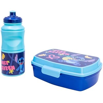 Stor Stitch zestaw 380 ml prostokątny pojemnik na lunch i butelka sportowa Stor Stitch zestaw 380 ml prostokątny pojemnik na lunch i butelka sportowa