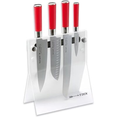 F. Dick Red Spirit Zestaw Noży Kuchennych - Szef, Santoku, Chleb F. Dick Red Spirit Zestaw Noży Kuchennych - Szef, Santoku, Chleb