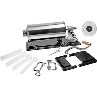 Browin 311004 Ręczna nadziewarka pozioma 4 kg, maszyna do robienia kiełbasy, podrobów + 4 lejki o średnicy 17, 21, 25 i 29 mm, stal nierdzewna Browin 311004 Ręczna nadziewarka pozioma 4 kg, maszyna do robienia kiełbasy, podrobów + 4 lejki o średnicy 17, 21, 25 i 29 mm, stal nierdzewna