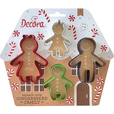 Decora 0255245 ZESTAW 4 SZTUK CIĘCIA GINGERBREAD FAMILY Decora 0255245 ZESTAW 4 SZTUK CIĘCIA GINGERBREAD FAMILY