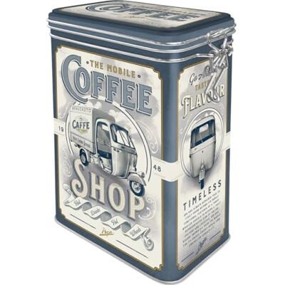 ART Retro puszka na kawę, 1,3 l, Ape – Coffee Shop – Pomysł na prezent dla miłośników Włoch, Official License Product (OLP), metalowy pojemnik z pokrywką aromatyczną, Styl vintage ART Retro puszka na kawę, 1,3 l, Ape – Coffee Shop – Pomysł na prezent dla miłośników Włoch, Official License Product (OLP), metalowy pojemnik z pokrywką aromatyczną, Styl vintage