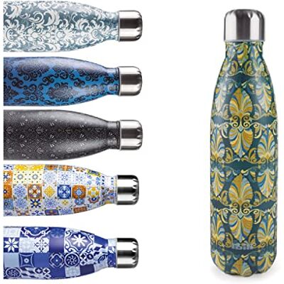 IBILI – Butelka termiczna Venice, 500 ml, z podwójnymi ściankami, stal nierdzewna 18/10, wielokrotnego użytku IBILI – Butelka termiczna Venice, 500 ml, z podwójnymi ściankami, stal nierdzewna 18/10, wielokrotnego użytku