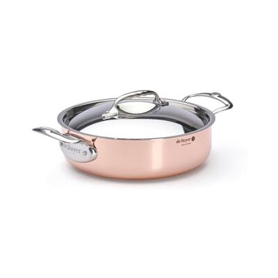 DE BUYER Niski garnek do smażenia, miedź, pomarańczowy, 20 cm DE BUYER Niski garnek do smażenia, miedź, pomarańczowy, 20 cm