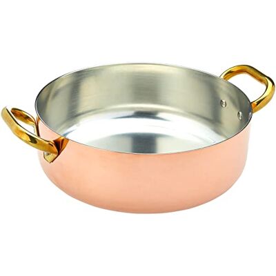 Pentole Agnelli - Casseruola bassa rame - Brass - Saucepan Pentole Agnelli - Casseruola bassa rame - Brass - Saucepan