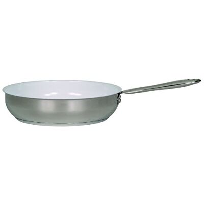 KRÜGER Karl 28 cm - Garnek, Stal nierdzewna, Biała ceramika, Indukcja kompatybilna KRÜGER Karl 28 cm - Garnek, Stal nierdzewna, Biała ceramika, Indukcja kompatybilna