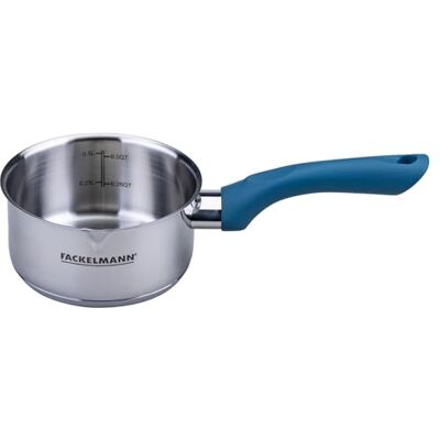 FACKELMANN Rondel Essential średnica 12 cm ze stali nierdzewnej z ergonomicznym uchwytem bakelitowym, odporny na wysokie temperatury i nierdzewny FACKELMANN Rondel Essential średnica 12 cm ze stali nierdzewnej z ergonomicznym uchwytem bakelitowym, odporny na wysokie temperatury i nierdzewny
