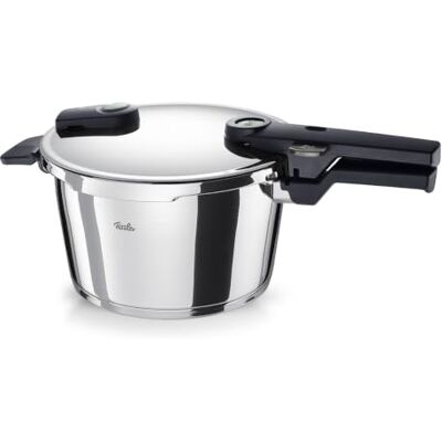 Fissler Vitaquick® Elemental szybkowar, 4,5 l (Ø 22 cm), zielony szałwiowy – Made in Germany, 2 stopnie gotowania, energooszczędny, supertermiczne dno, indukcja Fissler Vitaquick® Elemental szybkowar, 4,5 l (Ø 22 cm), zielony szałwiowy – Made in Germany, 2 stopnie gotowania, energooszczędny, supertermiczne dno, indukcja