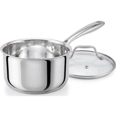NutriChef Garnek Ze Stali Nierdzewnej 2 Quart – Akcesoria Kuchenne Ze Stali Nierdzewnej 18/8, Garnek Do Sosów, Garnek Do Gulaszu, Garnek Do Gotowania Z Przezroczystą Pokrywką, Nadaje Się NutriChef Garnek Ze Stali Nierdzewnej 2 Quart – Akcesoria Kuchenne Ze Stali Nierdzewnej 18/8, Garnek Do Sosów, Garnek Do Gulaszu, Garnek Do Gotowania Z Przezroczystą Pokrywką, Nadaje Się