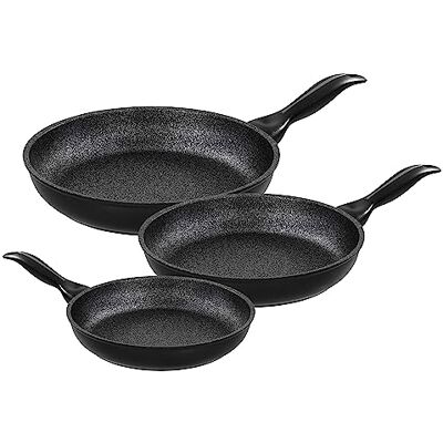 Barazzoni Patelnie Granitica Extra Induction, 3-częściowy zestaw, średnica 20/24/28 cm, wyprodukowano we Włoszech Barazzoni Patelnie Granitica Extra Induction, 3-częściowy zestaw, średnica 20/24/28 cm, wyprodukowano we Włoszech