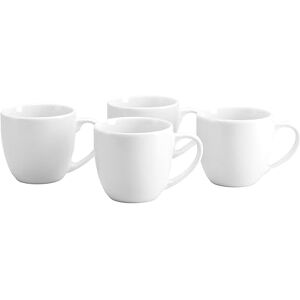 Creatable , 24987, seria Bistrot White, 4-częściowy zestaw naczyń dla 4 osób, porcelanowe kubki do kawy, nadają się do mycia w zmywarce i używania w kuchence mikrofalowej, Made in Europe Creatable , 24987, seria Bistrot White, 4-częściowy zestaw naczyń dla 4 osób, porcelanowe kubki do kawy, nadają się do mycia w zmywarce i używania w kuchence mikrofalowej, Made in Europe
