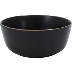 HOME DECO FACTORY , KA0136, Elegancka czarna miska ze złotymi krawędziami, idealna do zup, sałatek i deserów Idealna na każdą okazję, łatwa do zintegrowania z zastawą stołową Ś14 cm, Czarny, Złoty HOME DECO FACTORY , KA0136, Elegancka czarna miska ze złotymi krawędziami, idealna do zup, sałatek i deserów Idealna na każdą okazję, łatwa do zintegrowania z zastawą stołową Ś14 cm, Czarny, Złoty