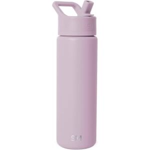 Simple Modern Butelka na wodę ze słomką, izolowany termos ze stali nierdzewnej do uprawiania sportu na siłownię, kolekcja Summit, 650 ml, lawendowa mgiełka Simple Modern Butelka na wodę ze słomką, izolowany termos ze stali nierdzewnej do uprawiania sportu na siłownię, kolekcja Summit, 650 ml, lawendowa mgiełka