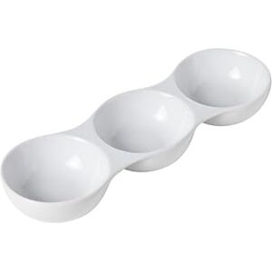 Cosy & Trendy Porcelanowy kubek do przystawek, 3 przegródki, 24 x 7,5 x wys. 3,3 cm Cosy & Trendy Porcelanowy kubek do przystawek, 3 przegródki, 24 x 7,5 x wys. 3,3 cm