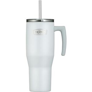 Thermos Refreshing Series kubek izolacyjny 1,1 l, biały, matowy, ze słomką i uchwytem, do podróży, pracy lub domu, neutralna smakowo stal nierdzewna z podwójnymi ściankami Thermos Refreshing Series kubek izolacyjny 1,1 l, biały, matowy, ze słomką i uchwytem, do podróży, pracy lub domu, neutralna smakowo stal nierdzewna z podwójnymi ściankami