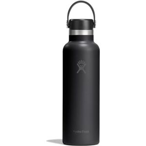 Hydro Flask Standardowa butelka Flex Cap 621 ml – stal nierdzewna, szczelna, kompatybilna z uchwytem na kubek – izolowana zimna przez 24 godziny i ciepła 12 godzin – czarna Hydro Flask Standardowa butelka Flex Cap 621 ml – stal nierdzewna, szczelna, kompatybilna z uchwytem na kubek – izolowana zimna przez 24 godziny i ciepła 12 godzin – czarna