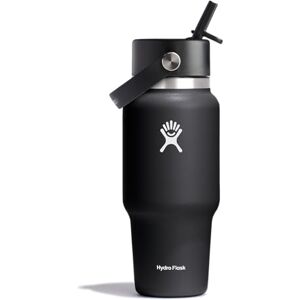 Hydro Flask 680.4 g szeroka elastyczna słomka podróżna butelka czarna Hydro Flask 680.4 g szeroka elastyczna słomka podróżna butelka czarna