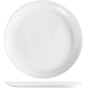 Home Arc Pampille Zestaw 6 Płyt Płaskich z Białego Opalu, 25cm, Efekt diamentowy Home Arc Pampille Zestaw 6 Płyt Płaskich z Białego Opalu, 25cm, Efekt diamentowy