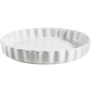 MÄSER 931980 Kitchen Time, forma do tarty, forma do quiche, forma do ciasta owocowego, odporna na zarysowania i cięcie, okrągła forma do pieczenia z falistym brzegiem, Ø 27 cm, ceramika, biała MÄSER 931980 Kitchen Time, forma do tarty, forma do quiche, forma do ciasta owocowego, odporna na zarysowania i cięcie, okrągła forma do pieczenia z falistym brzegiem, Ø 27 cm, ceramika, biała