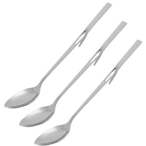 FACKELMANN 9909250 Zestaw 3 długich łyżek, łyżeczek, 2 w 1, łyżka do dżemu, łyżka do dżemu, stal nierdzewna, 19 cm FACKELMANN 9909250 Zestaw 3 długich łyżek, łyżeczek, 2 w 1, łyżka do dżemu, łyżka do dżemu, stal nierdzewna, 19 cm