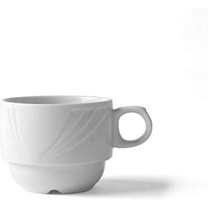 Holst Porzellan LUB 518 filiżanki do kawy można układać w stos 0,22 l kształt reliefowy Lubin, 6 sztuk, porcelana Holst Porzellan LUB 518 filiżanki do kawy można układać w stos 0,22 l kształt reliefowy Lubin, 6 sztuk, porcelana