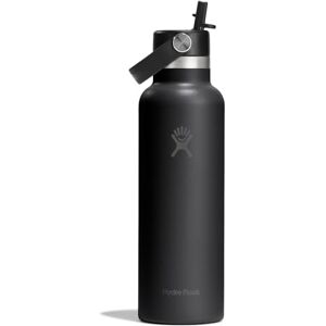 Hydro Flask Standardowa butelka ze słomką o pojemności 621 ml – stal nierdzewna, szczelna, kompatybilna z uchwytem na kubek – izolowana zimna 24 godziny – czarna Hydro Flask Standardowa butelka ze słomką o pojemności 621 ml – stal nierdzewna, szczelna, kompatybilna z uchwytem na kubek – izolowana zimna 24 godziny – czarna