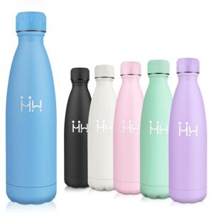 Motswedi Butelka Termiczna 500ml, Nie Zawiera BPA, Butelka na Napoje ze Stali Nierdzewnej, Izolowana Próżniowo, ze Stali Nierdzewnej, z Podwójnymi ściankami, Butelka Wodę Szkoły, Podróż, Błękitny Motswedi Butelka Termiczna 500ml, Nie Zawiera BPA, Butelka na Napoje ze Stali Nierdzewnej, Izolowana Próżniowo, ze Stali Nierdzewnej, z Podwójnymi ściankami, Butelka Wodę Szkoły, Podróż, Błękitny