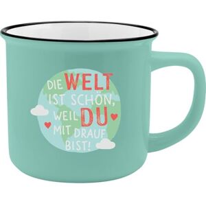 GRUSS & CO Kubek XL z motywem świata ulubiony kubek z porcelany, filiżanka z sentencją, 55 ml, z banderolą prezentową prezent przyjaźń, miłość 74183 GRUSS & CO Kubek XL z motywem świata ulubiony kubek z porcelany, filiżanka z sentencją, 55 ml, z banderolą prezentową prezent przyjaźń, miłość 74183