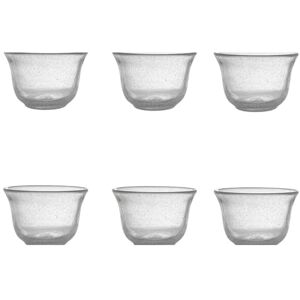 Livellara Milano Zestaw 6 przezroczystych szklanych kubków świeżych linii, świeży i współczesny design, rozmiar 8x11.5x11.5 cm, waga 320 Gr, idealny do deserów lub przekąsek Livellara Milano Zestaw 6 przezroczystych szklanych kubków świeżych linii, świeży i współczesny design, rozmiar 8x11.5x11.5 cm, waga 320 Gr, idealny do deserów lub przekąsek