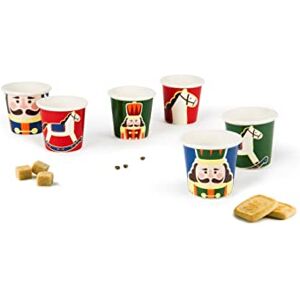 Excelsa Vintage Christmas zestaw 6 szklanek do kawy, pojemność 90 ml, porcelana, dekoracja bożonarodzeniowa Excelsa Vintage Christmas zestaw 6 szklanek do kawy, pojemność 90 ml, porcelana, dekoracja bożonarodzeniowa