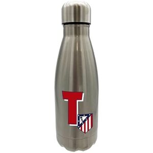 CYPBRANDS Atlético de Madrid Butelka do picia ze stali nierdzewnej, szczelna, z literą A w kolorze czerwonym, 550 ml, metaliczna, oficjalny produkt (CyP CYPBRANDS Atlético de Madrid Butelka do picia ze stali nierdzewnej, szczelna, z literą A w kolorze czerwonym, 550 ml, metaliczna, oficjalny produkt (CyP